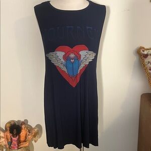 Lauren Moshi Navy Graphic Heart Wing Dress